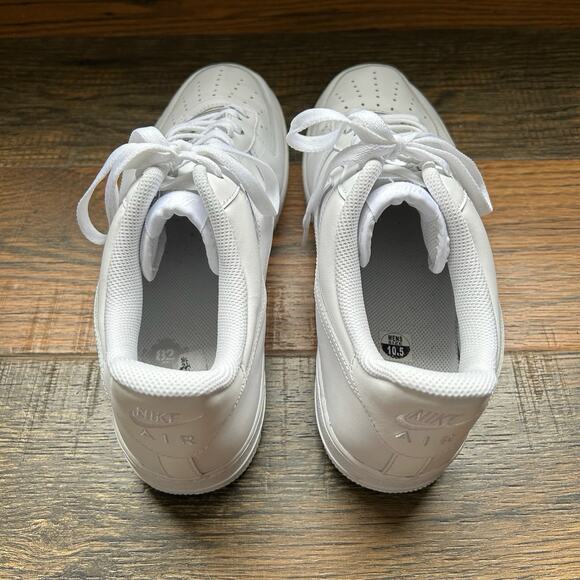 Nike Air Force 1 '07 Low Triple White Mens Size 10.5 - Picture 8 of 11